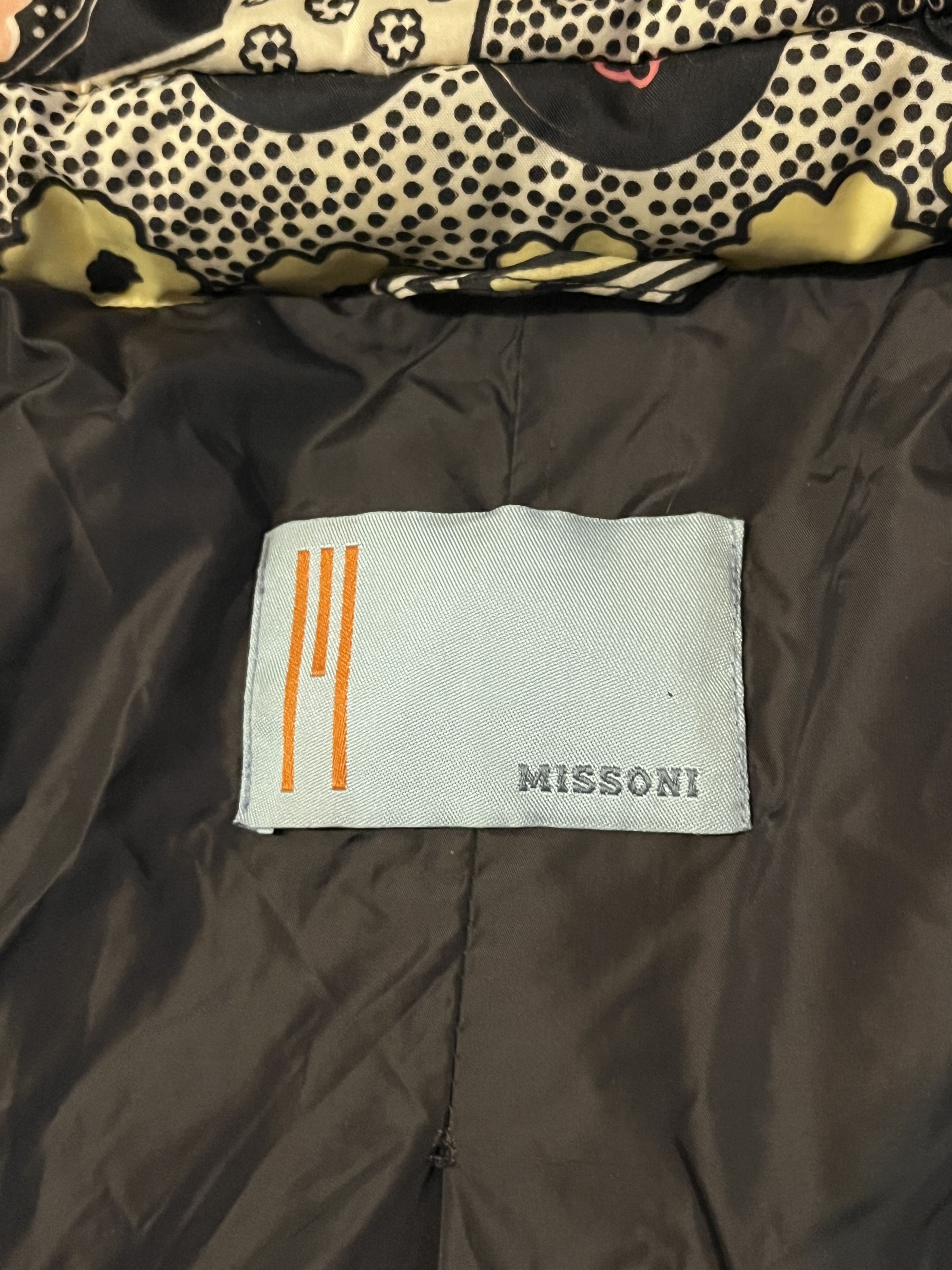 Missoni × Vintage Vintage M Missoni Down Puffer Coat Abstract Floral Pattern Size M / US 6-8 / IT 42-44 - 9 Thumbnail