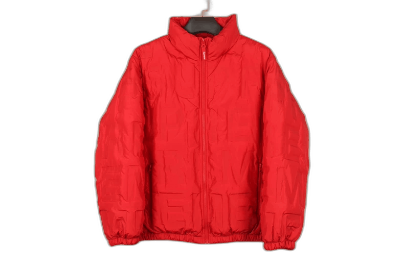 Supreme supreme red logo embossed down jacket Size US M / EU 48-50 / 2 - 1 Thumbnail