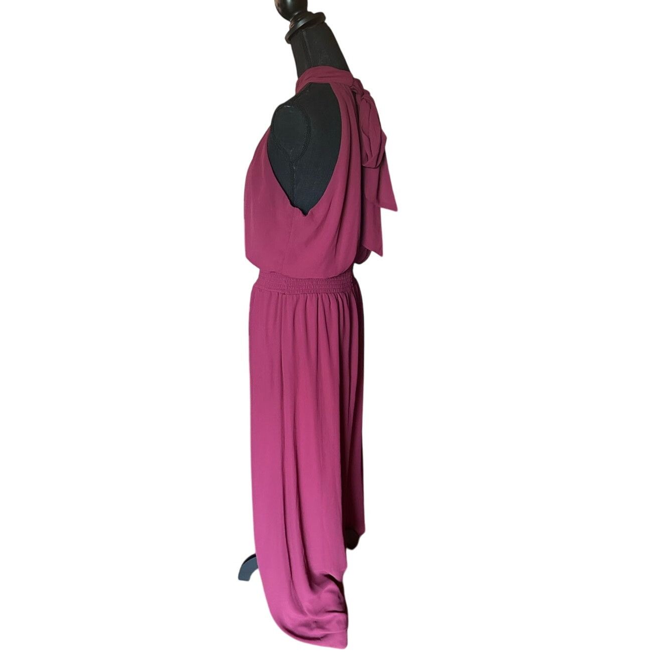 Vince Camuto Vince Camuto Tie-Neck Chiffon Overlay Jumpsuit – Women’s L Size 32" / US 10 / IT 46 - 4 Thumbnail