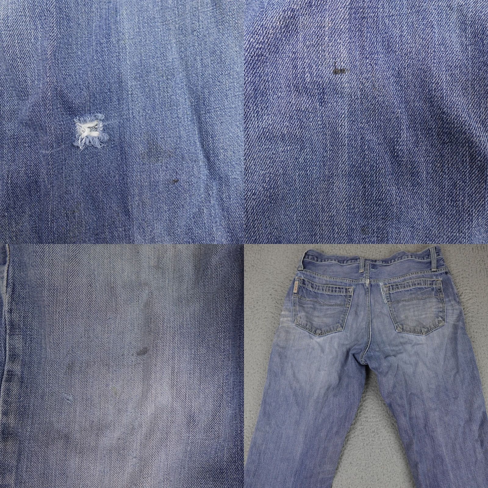 Denime Cinch Jeans Mens 35 (32x32 Actual) Blue Denim Light Wash Western Work Wear Jeans Mens Regular Blue USA 90s Style Size US 35 - 8 Thumbnail