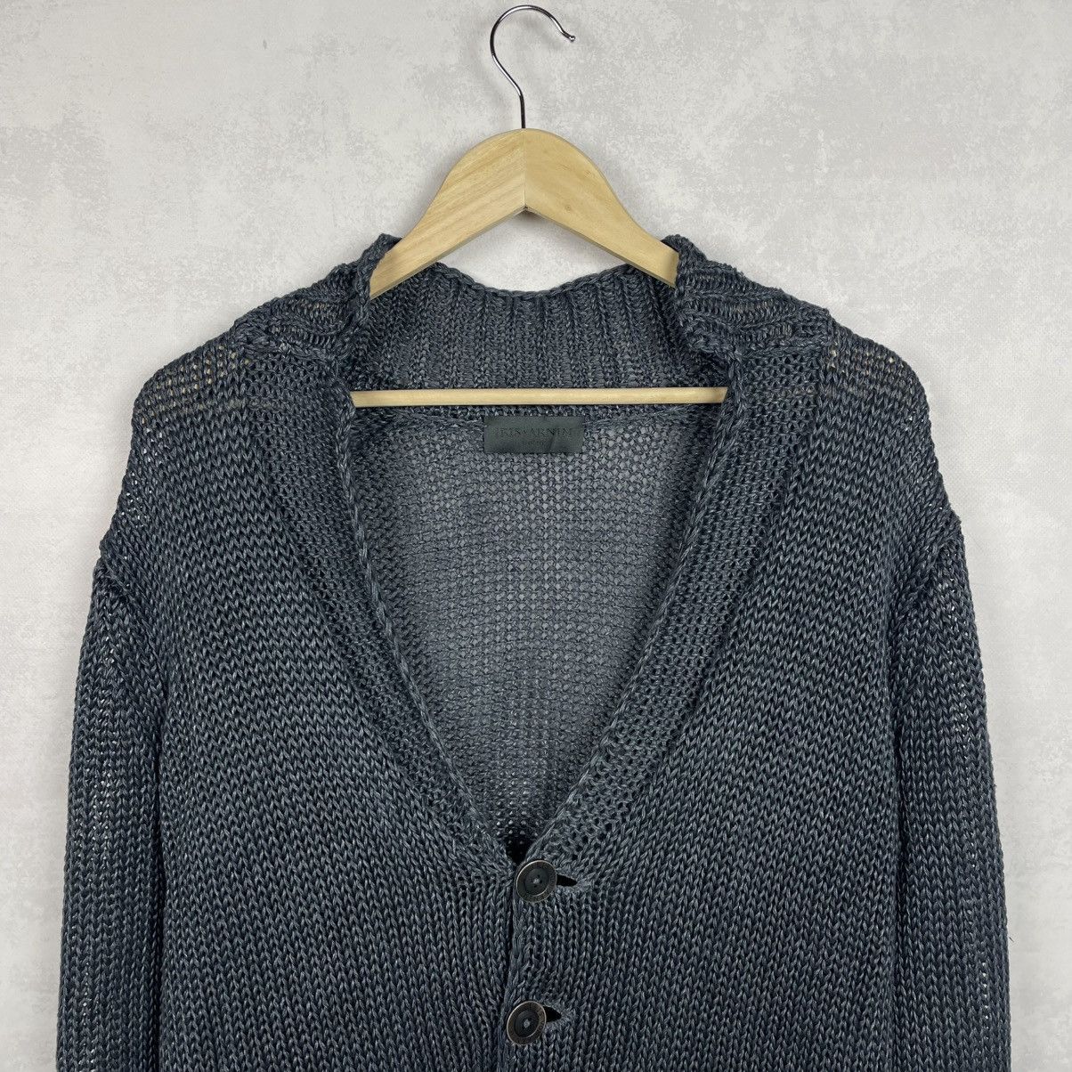 Iris von Arnim Iris Von Arnim Uomo Men’s Net Knit Linen Cardigan Sweater Size US S / EU 44-46 / 1 - 2 Thumbnail