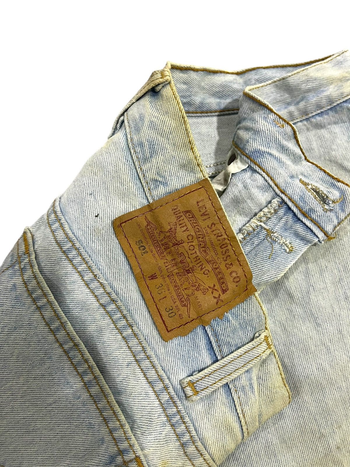 If Six Was Nine × Japanese Brand × Le Grande Bleu (L.G.B.) VINTAGE RUSTY LEVIS 501 WASHED BLUE DENIM JEANS Size US 35 - 7 Thumbnail