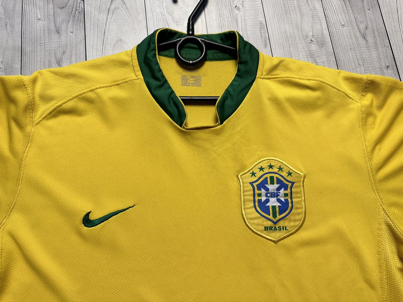 Nike × Vintage Vintage Nike Brazil soccer jersey Brasil size L Size US L / EU 52-54 / 3 - 6 Thumbnail