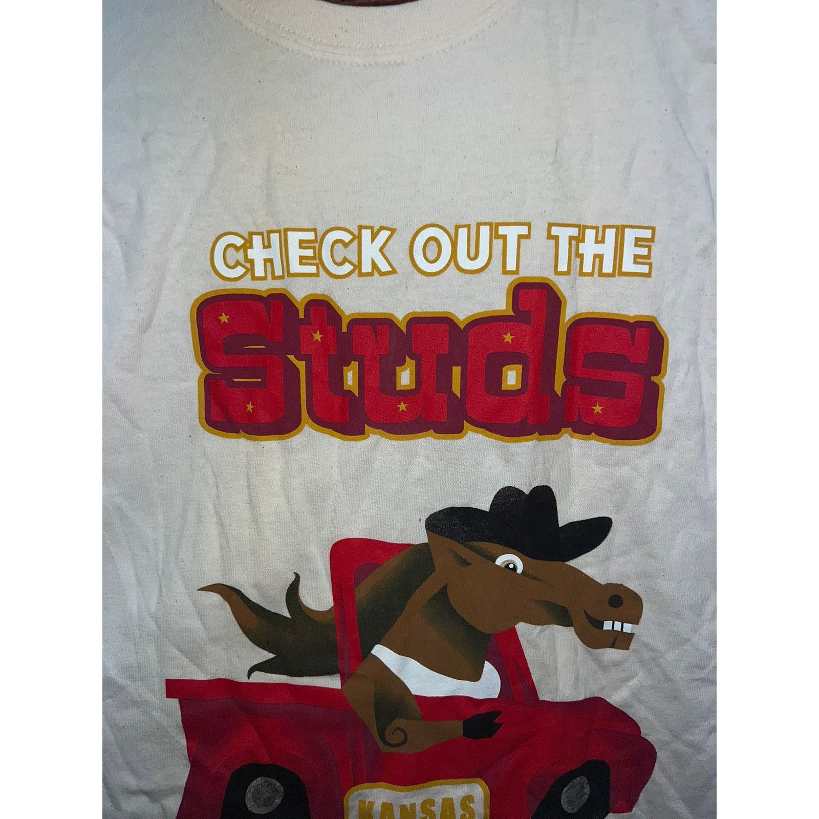 Gildan 2009 Kansas State Fair Check Out The Studs Shirt 2000s L Size US L / EU 52-54 / 3 - 3 Thumbnail