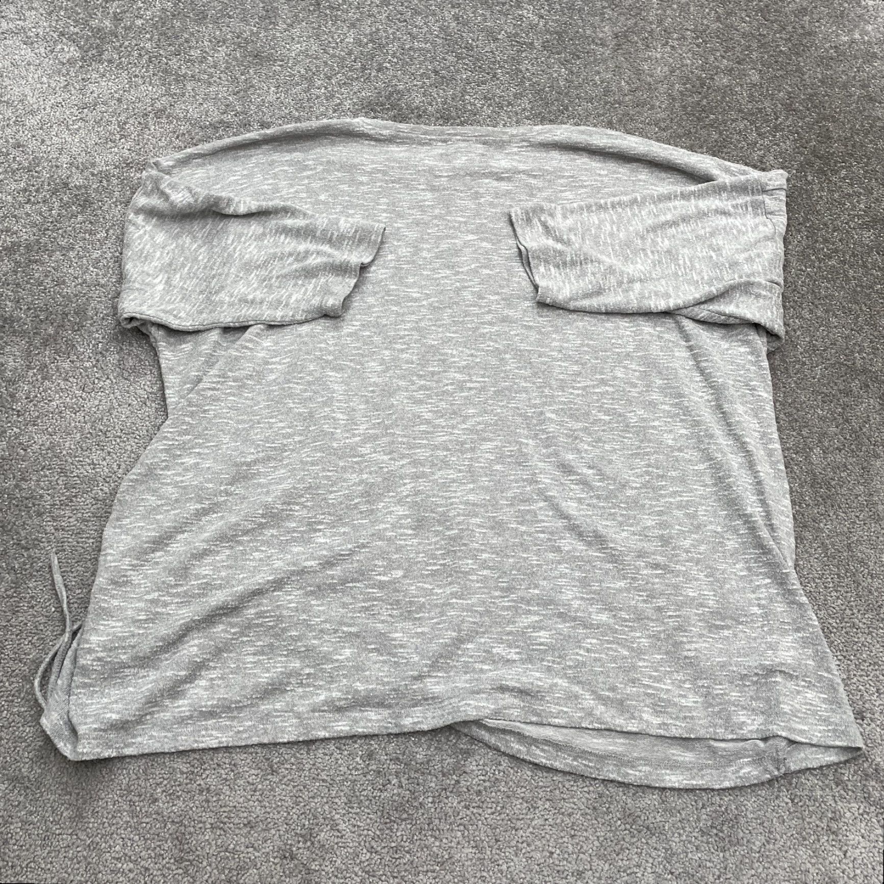 Basic Editions Basic Edition T-Shirt Casual Womens 3XL Gray 3/4 Sleeve Crew Neck Knit Polyester Rayon All Seasons Lightweight Stretch Solid Modern Classic Clothing Size XXL / US 16-18 / IT 52-54 - 2 Thumbnail