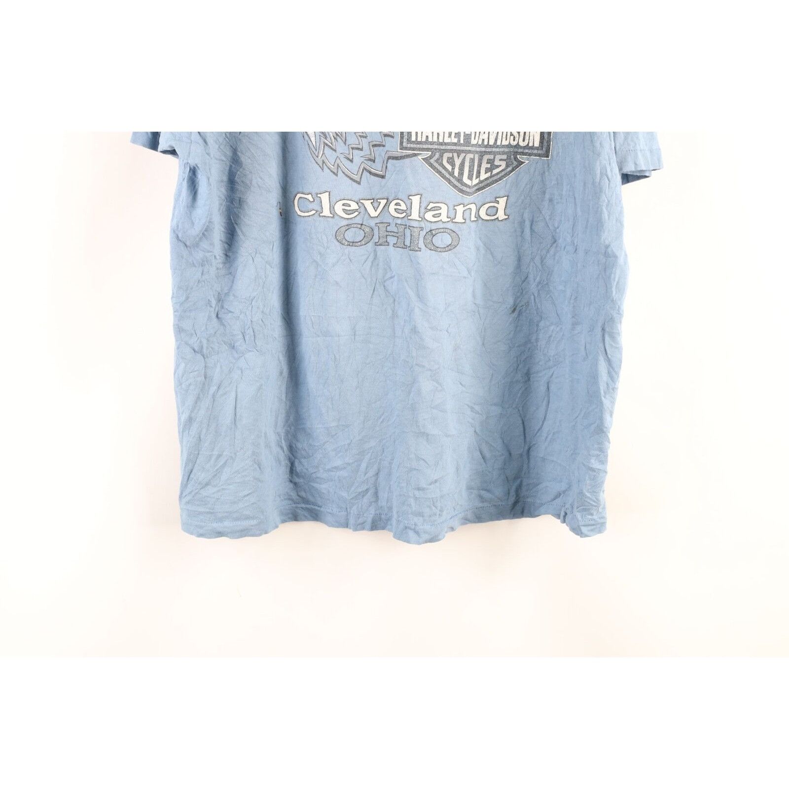 Harley Davidson × Vintage Vintage 90s Harley Davidson Thrashed Tribal Flames T-Shirt Size US XL / EU 56 / 4 - 12 Thumbnail