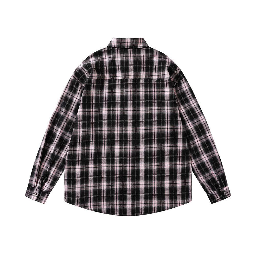 Vintage Men's Japanese loose street casual plaid long-sleeved shirt Size US L / EU 52-54 / 3 - 2 Thumbnail