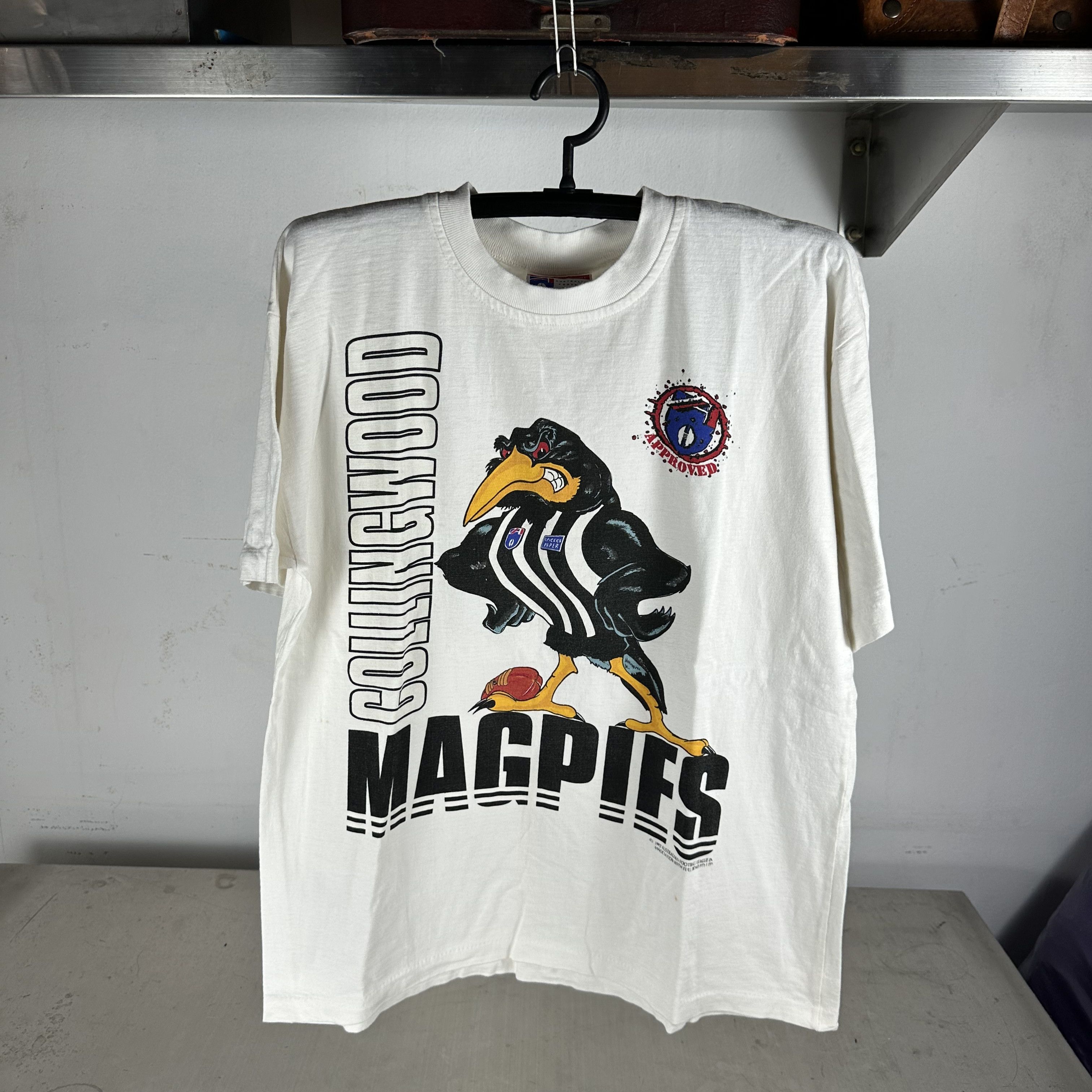 Vintage 1992 Collingwood Magpies AFL Australian Football League Tee Size US XL / EU 56 / 4 - 1 Thumbnail