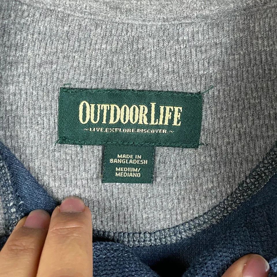 Other Outdoors Life Henley Waffle Knit Sweater Men's Medium Size US M / EU 48-50 / 2 - 3 Thumbnail