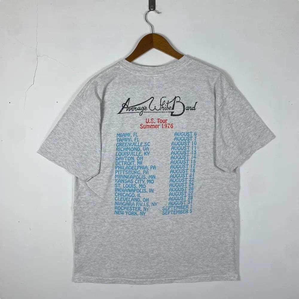 Band Tees Vintage The AVERAGE WHITE BAND Us Tour Summer 1976 Tee Shirt Size US L / EU 52-54 / 3 - 4 Thumbnail