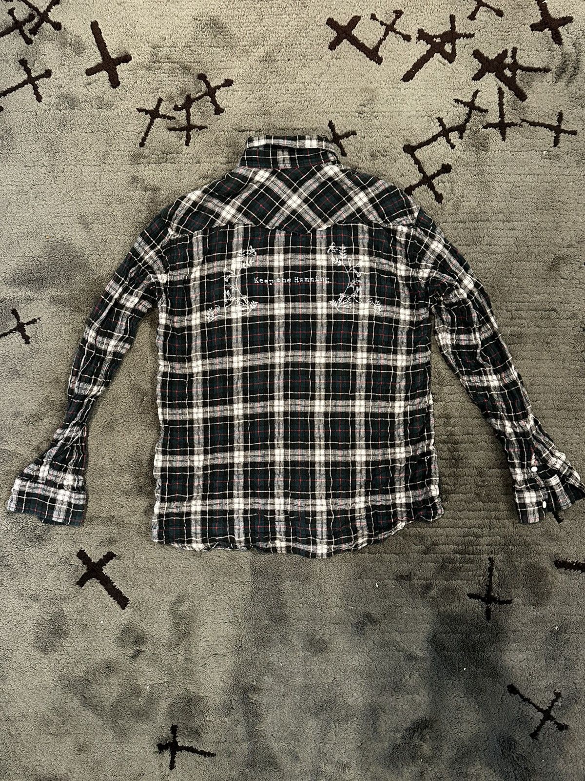 GOODENOUGH GOODENOUGH “Keep The Humming” Stretchy Flannel Button Down Size US M / EU 48-50 / 2 - 1 Thumbnail