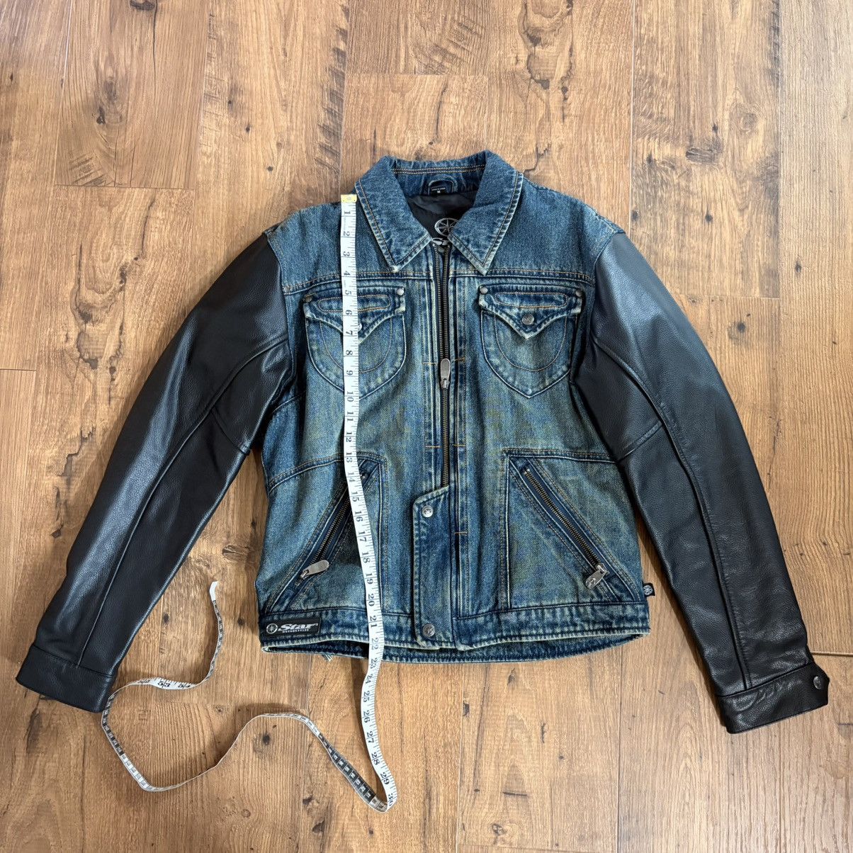 Yamaha Yamaha star vintage leather/denim motorcycle jacket Size US M / EU 48-50 / 2 - 1 Thumbnail