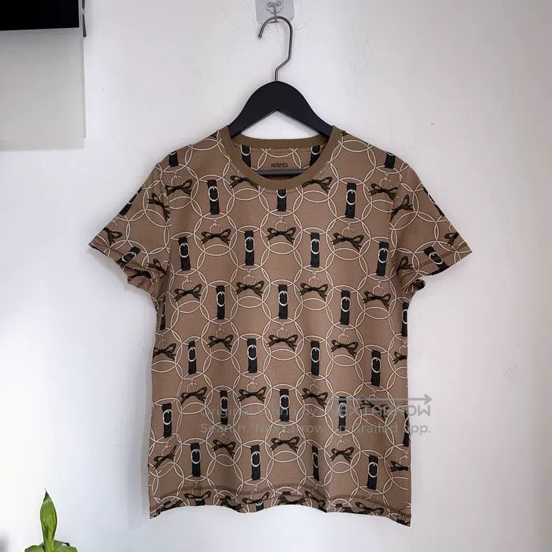 Hermes Hermes Geometric pattern printed casual short-sleeved shir Size XS / US 0-2 / IT 36-38 - 1 Thumbnail