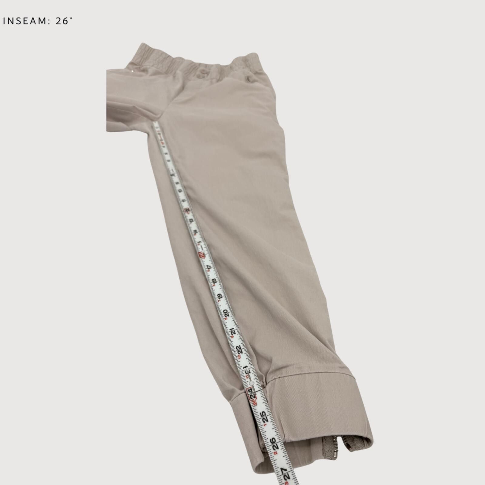 Salt Valley Varley Twill Ankle Zip Joggers Khaki Small Size 28" / US 6 / IT 42 - 8 Thumbnail