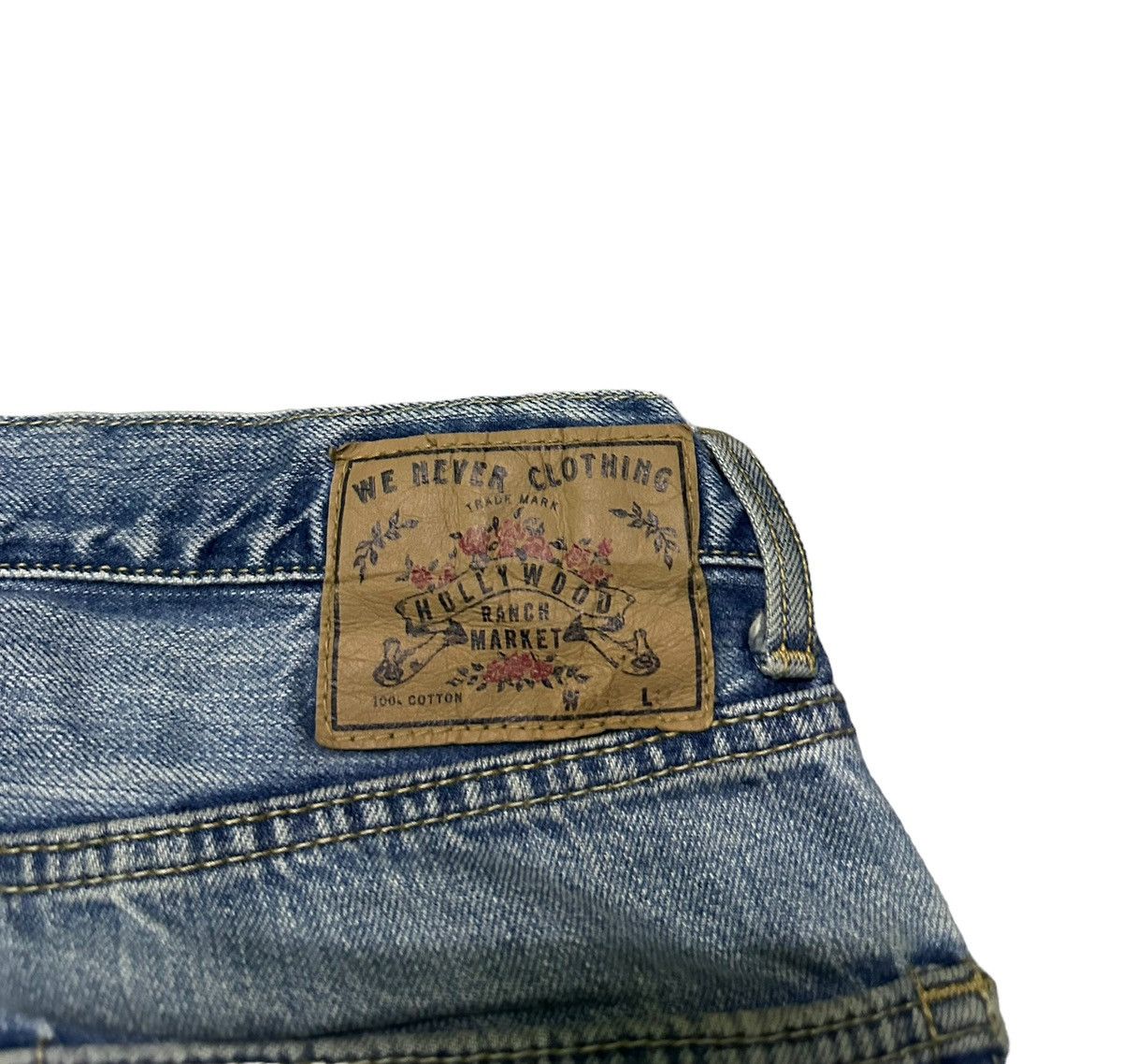Blue Blue Japan H.R market blue blue sashiko boro blue denim jeans Size US 32 / EU 48 - 7 Thumbnail