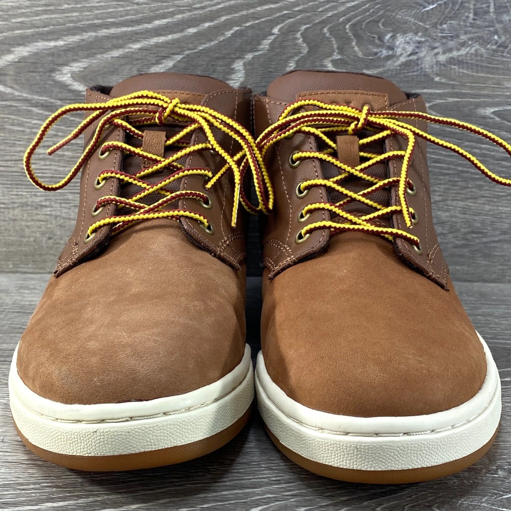 Polo Ralph Lauren Polo Ralph Lauren Mens 8 Brown Ankle Boot Sneaker Nubuck Leather Canvas Lace Up Shoe Boots Size US M / EU 48-50 / 2 - 4 Thumbnail