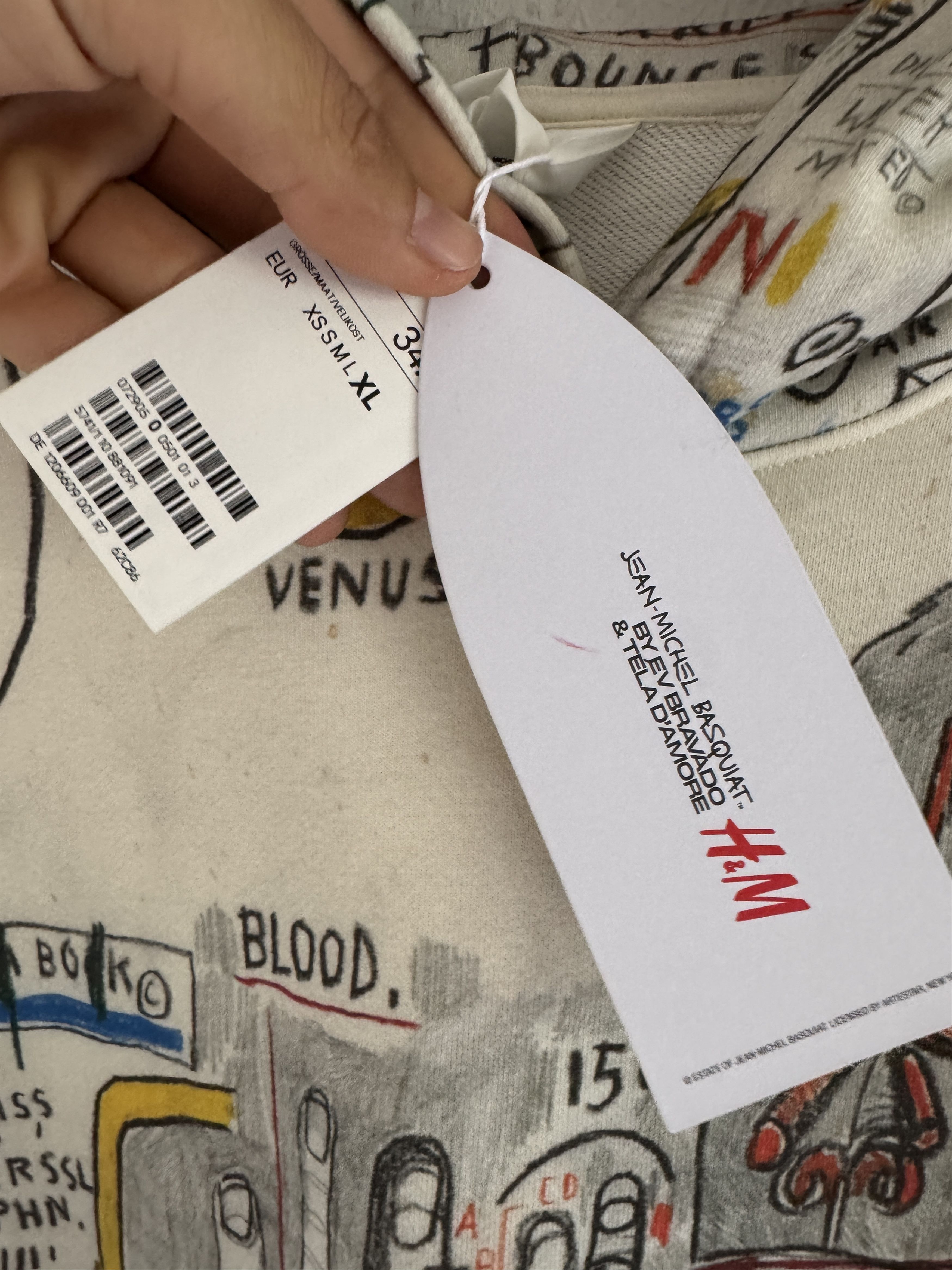 H&M × Jean-Michel Basquiat × Who Decides War Hysteric Graffiti Hoodie Size US XL / EU 56 / 4 - 7 Thumbnail