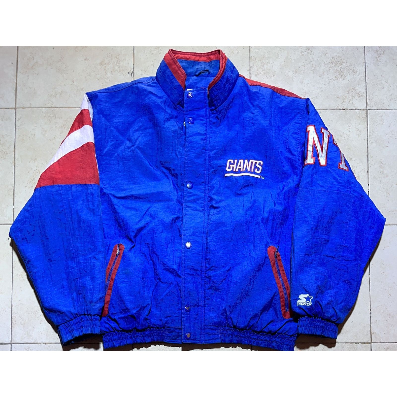 NFL × Starter NY Giants 90s STARTER puffer Split XL blue red NFL vintage Size US XL / EU 56 / 4 - 3 Thumbnail