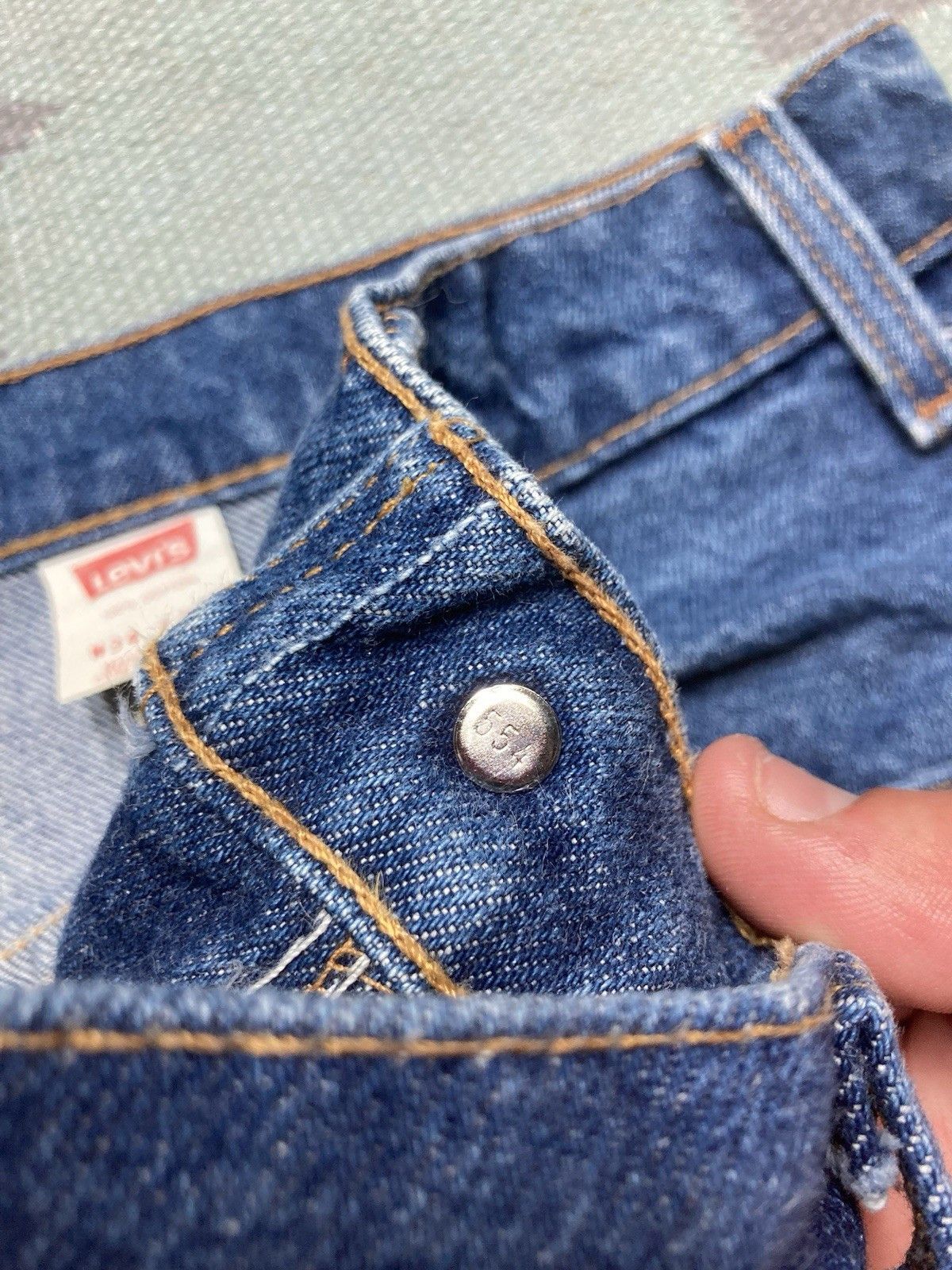 Levi's × Vintage 90s Levi’s 517 jeans bootcut flare dark orange tab 33x32 Size US 33 - 10 Thumbnail