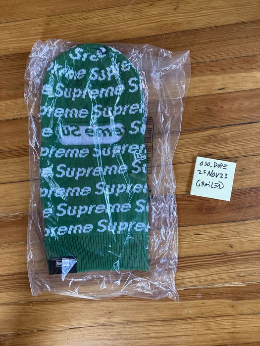 Supreme supreme x new era repeat balaclava (green) | Grailed