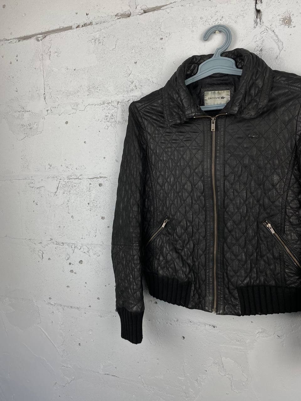 Lacoste Lacoste Genuine Leather Quilted Bomber Jacket Metal Logo Size US S / EU 44-46 / 1 - 2 Thumbnail