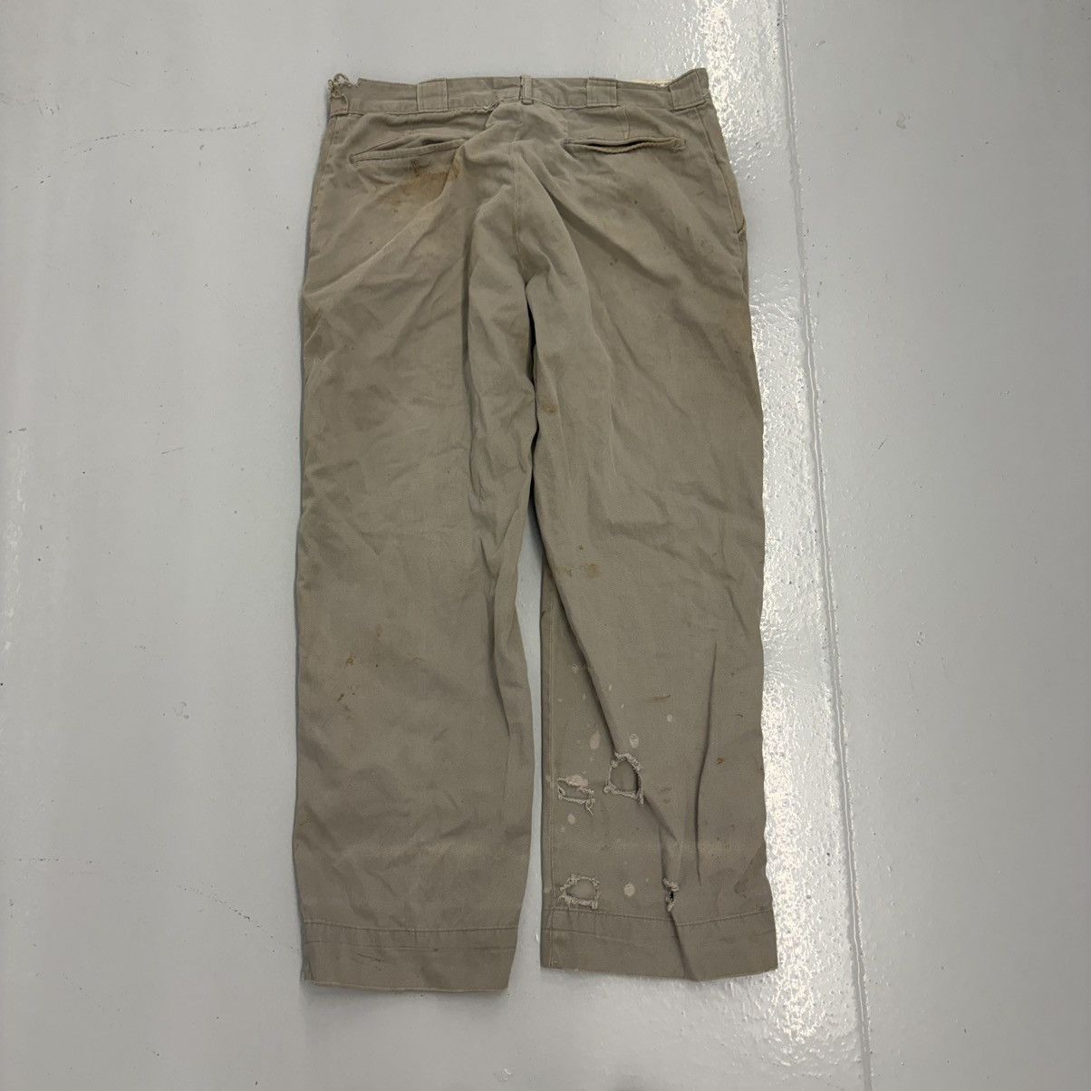 Dickies Vintage 50s Dickies Grey Sanforized Workwear Chinos 31x29 Size US 31 - 4 Thumbnail