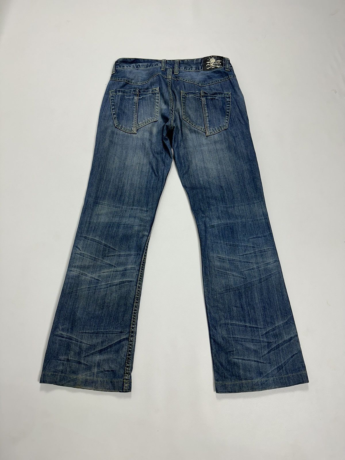 Japanese Brand 2#1 Flare Distressed Jeans Nice Split Back Pocket Size US 32 / EU 48 - 7 Thumbnail