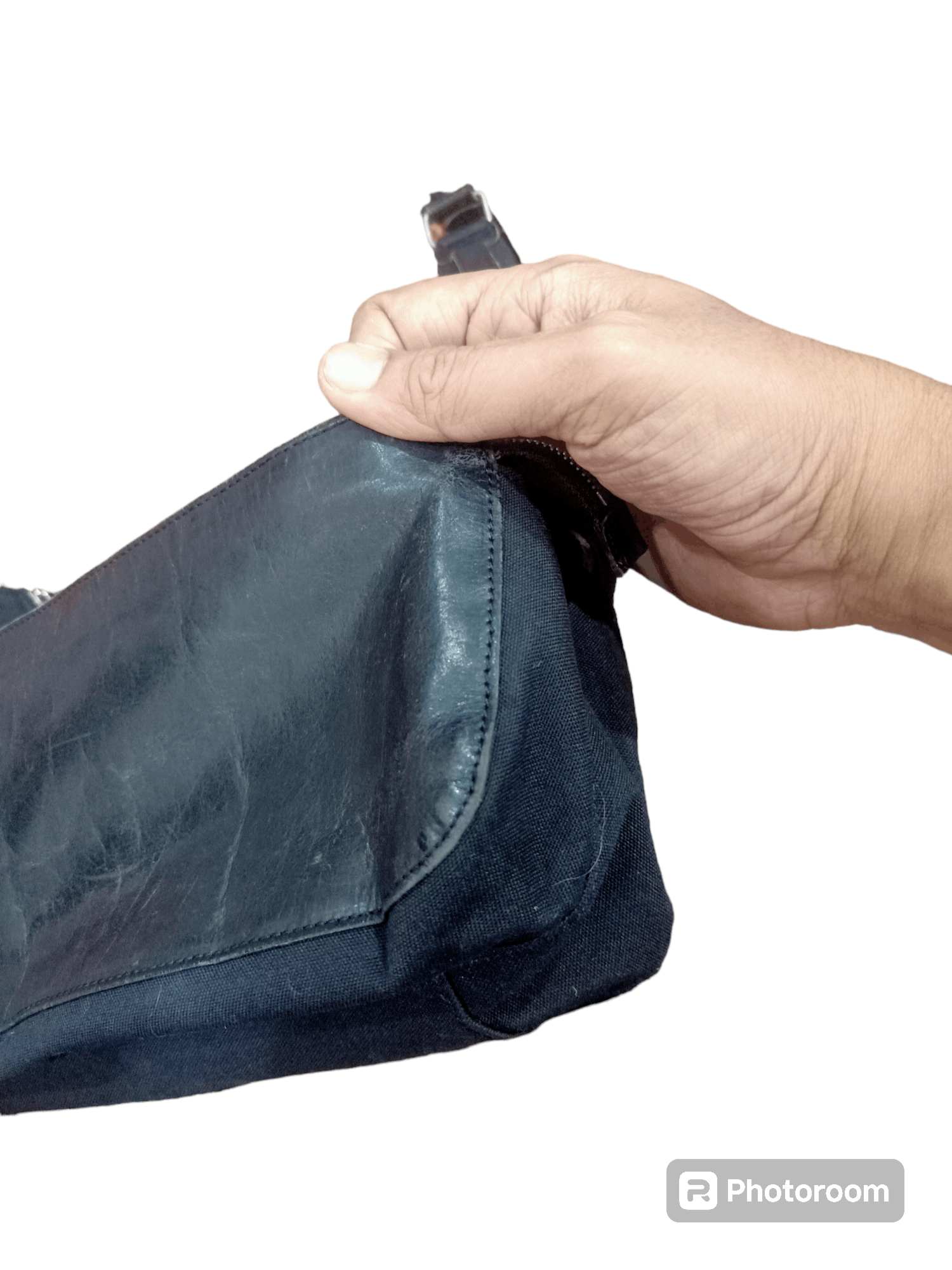 Y's × Yohji Yamamoto Y'saccs Leather Canvas Sling Bag Size ONE SIZE - 14 Thumbnail