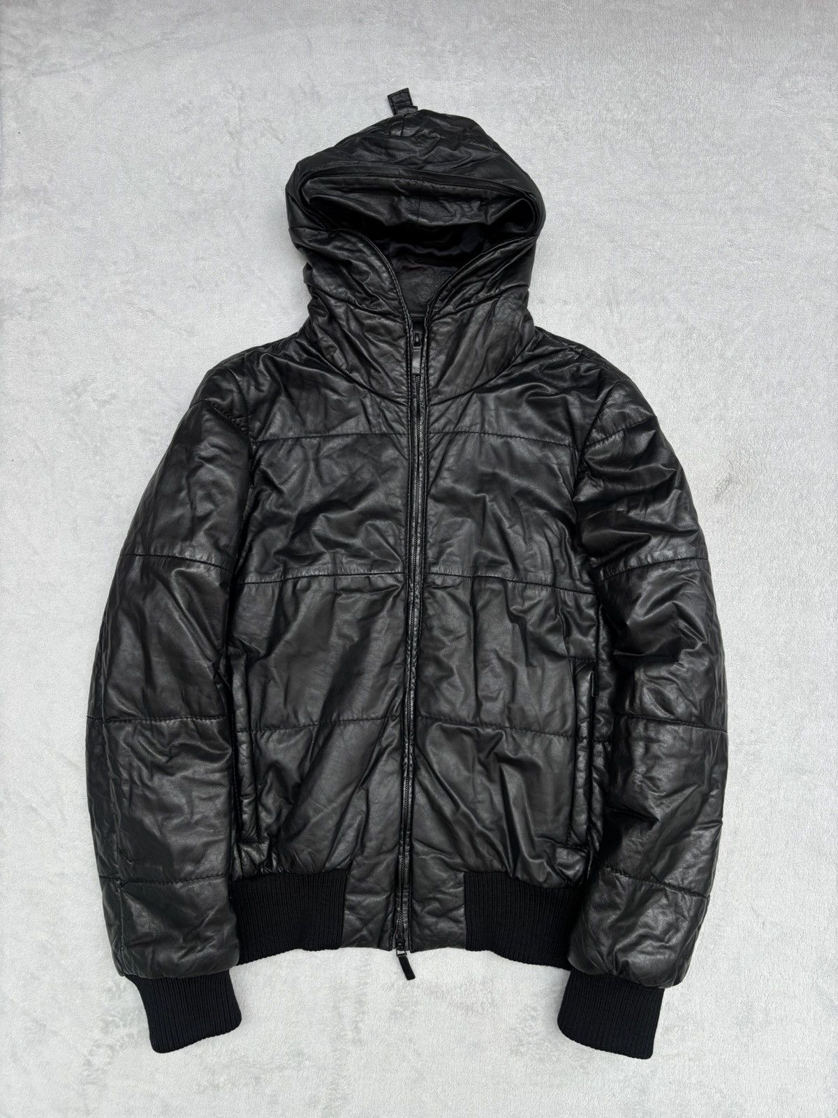Y-3 A/W 2008 Y-3 Yohji Adidas Leather Puffer Ninja Jacket Size US L / EU 52-54 / 3 - 1 Thumbnail