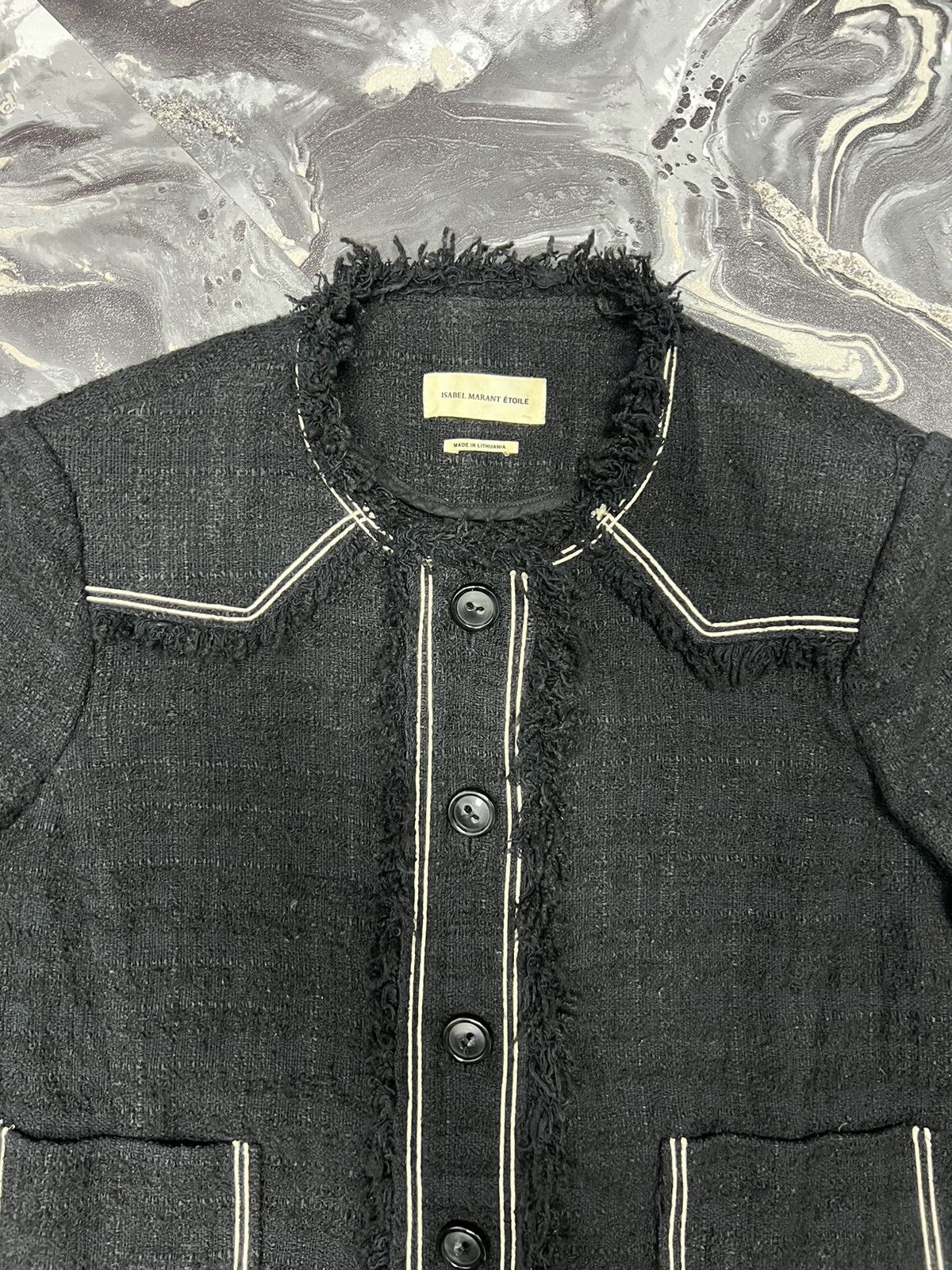 Isabel Marant × Vintage ‼️LAST DROP‼️ Isabel Marant Chanel tweed style Button Jacket Size S / US 4 / IT 40 - 4 Thumbnail