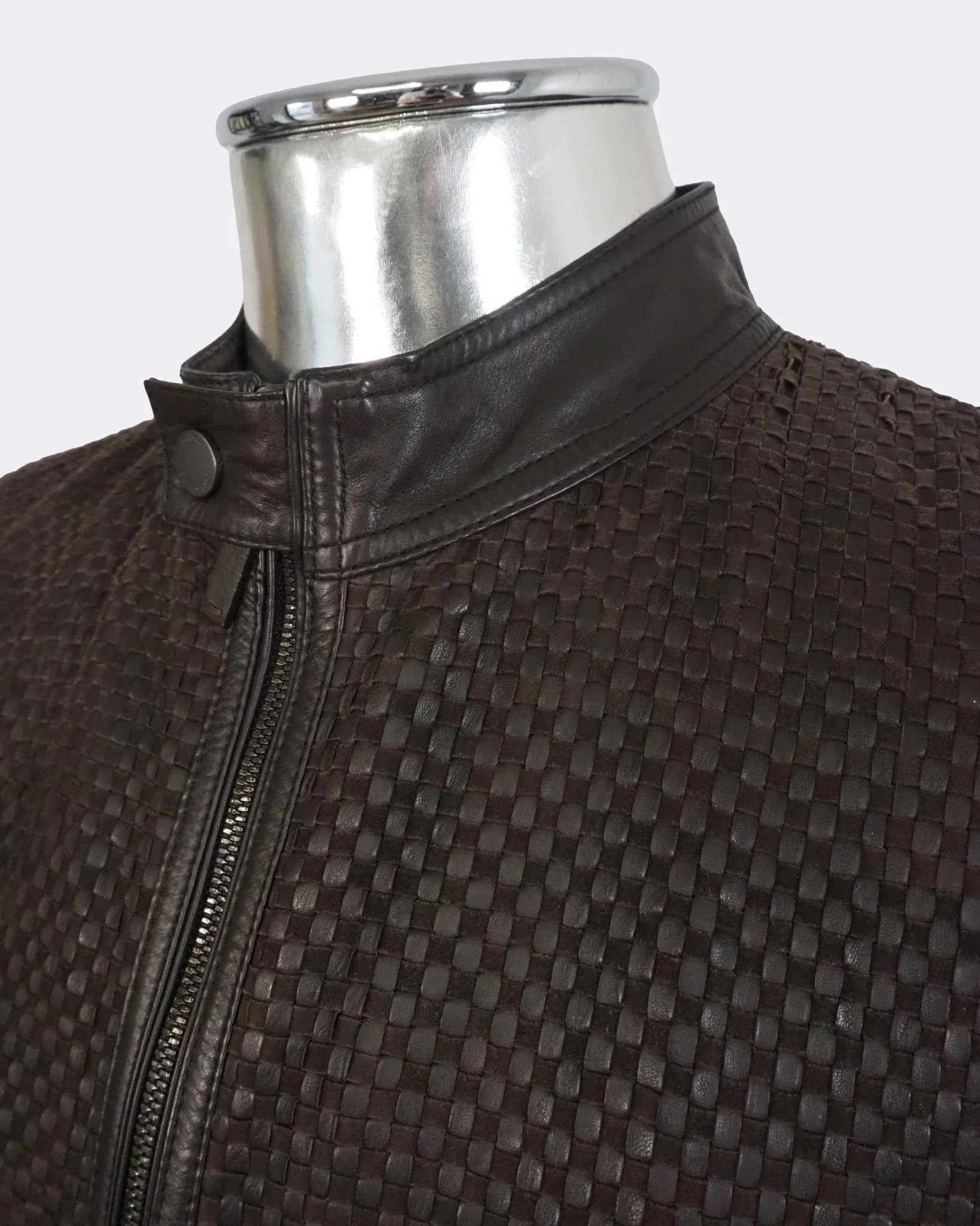 Hugo Boss Men's Hugo Boss Slection Leather Weave Jacket $1565 Size US M / EU 48-50 / 2 - 5 Thumbnail