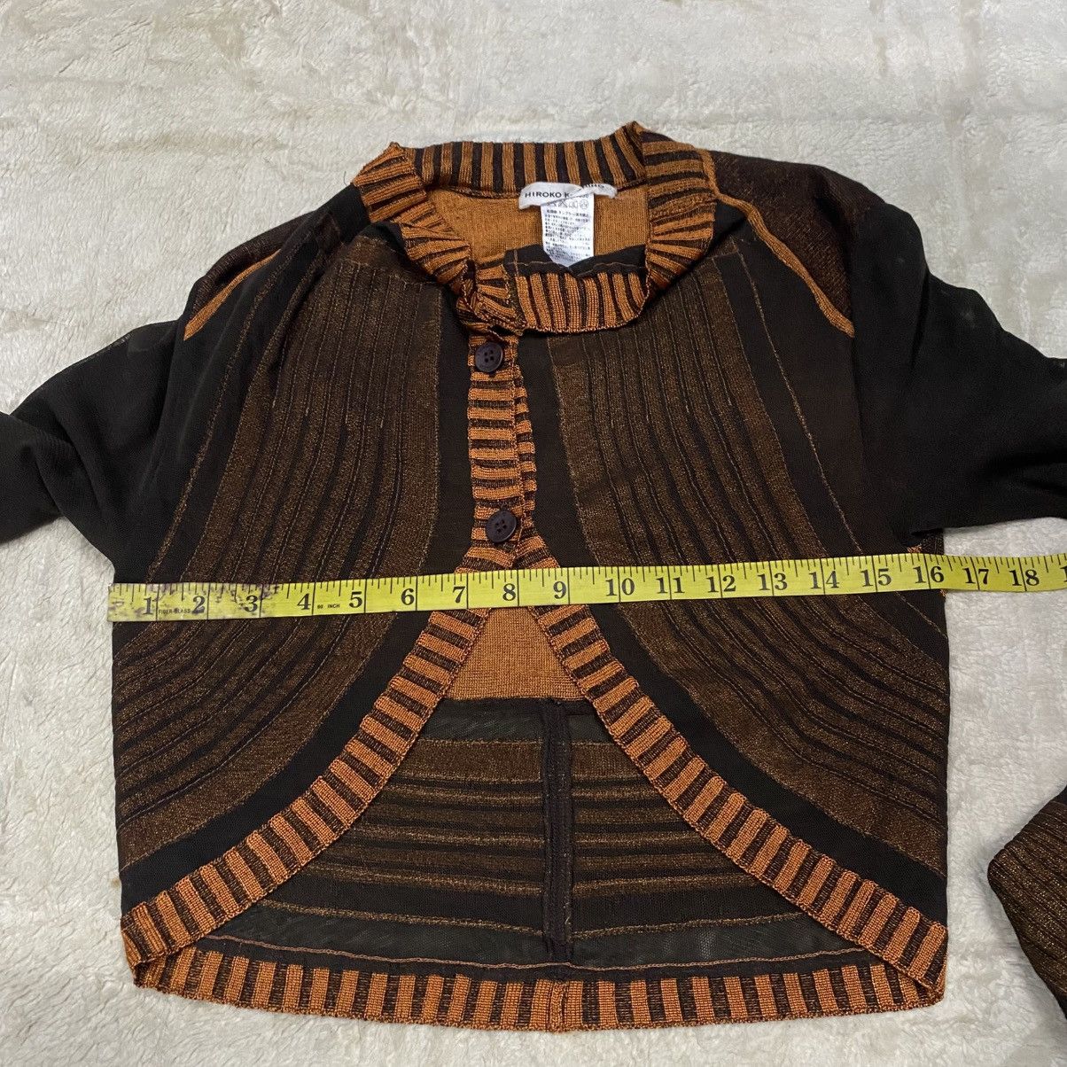 Hiroko Koshino Homme ‼️LAST DROP‼️Hiroko Koshino Cropped Panel Knit Jacket Size XS / US 0-2 / IT 36-38 - 16 Thumbnail