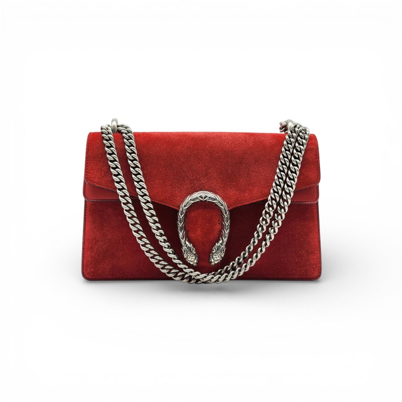 Gucci Dionysus Suede Shoulder Bag Vulcanic Red – New