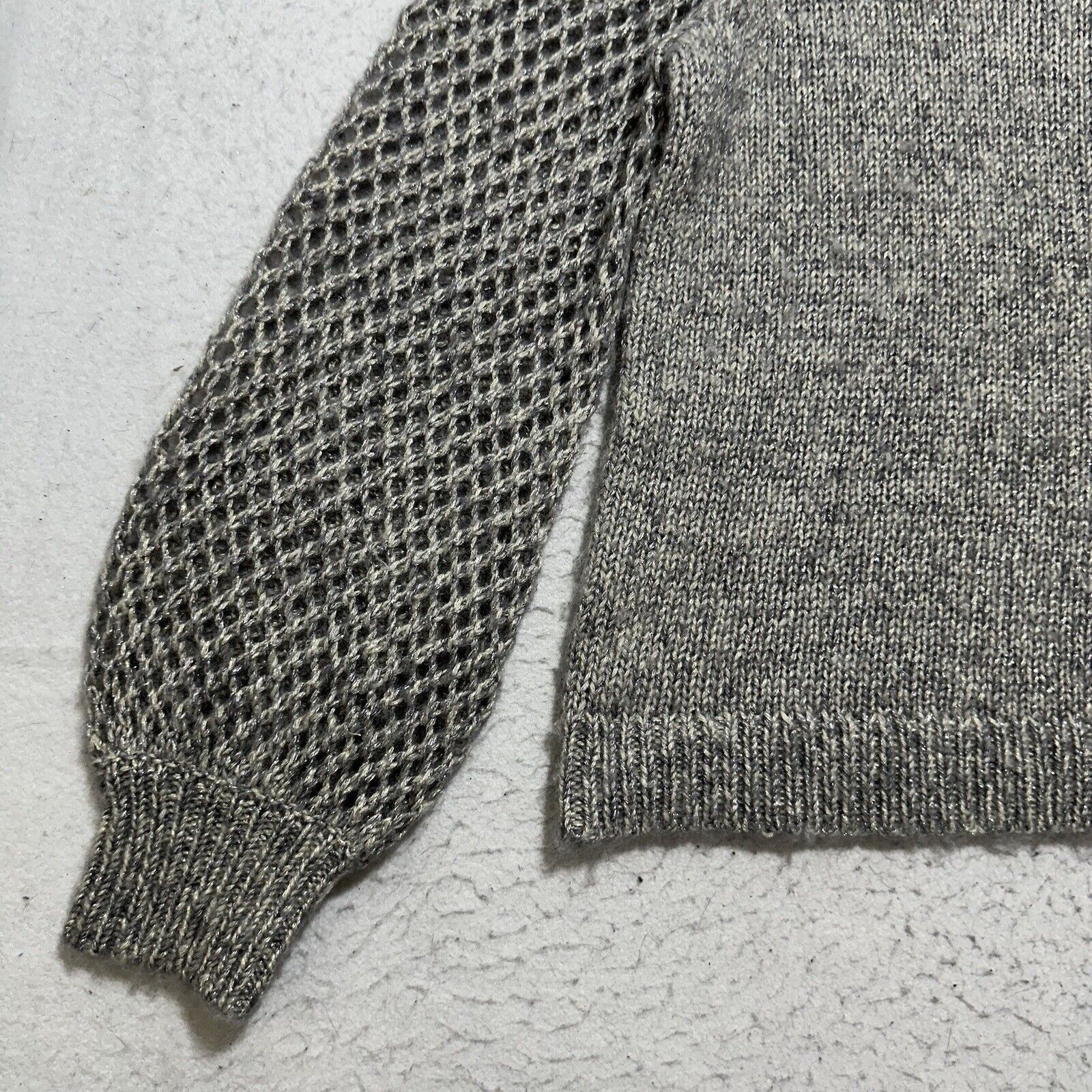 Tommy Bahama Tommy Bahama Small Wool Sweater Sparkle Open Knit Sleeve Size S / US 4 / IT 40 - 7 Thumbnail