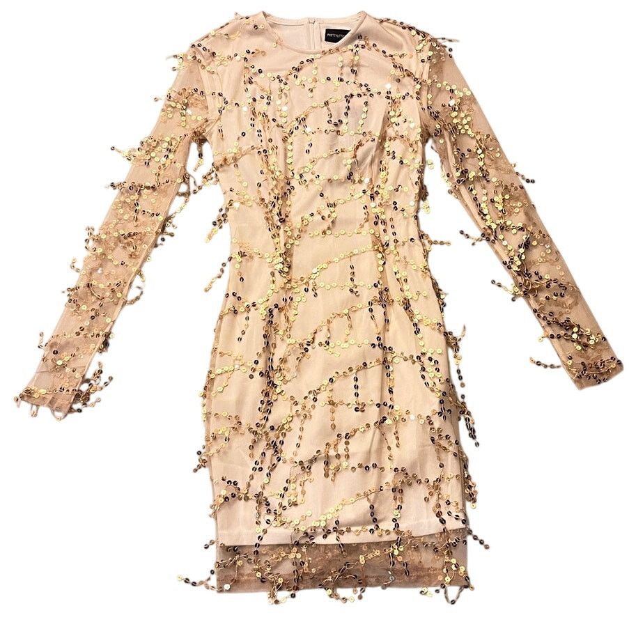 Other Prettylittlething Rose Gold Sequin Bodycon Mini Dress Sz: 0