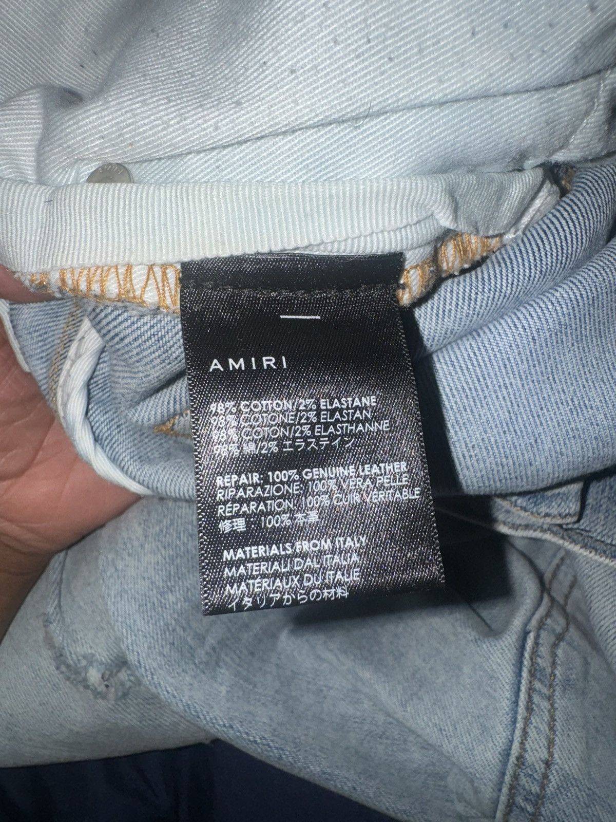 Amiri Blue Amiri mx1 brown leather jeans Size US 33 - 8 Thumbnail