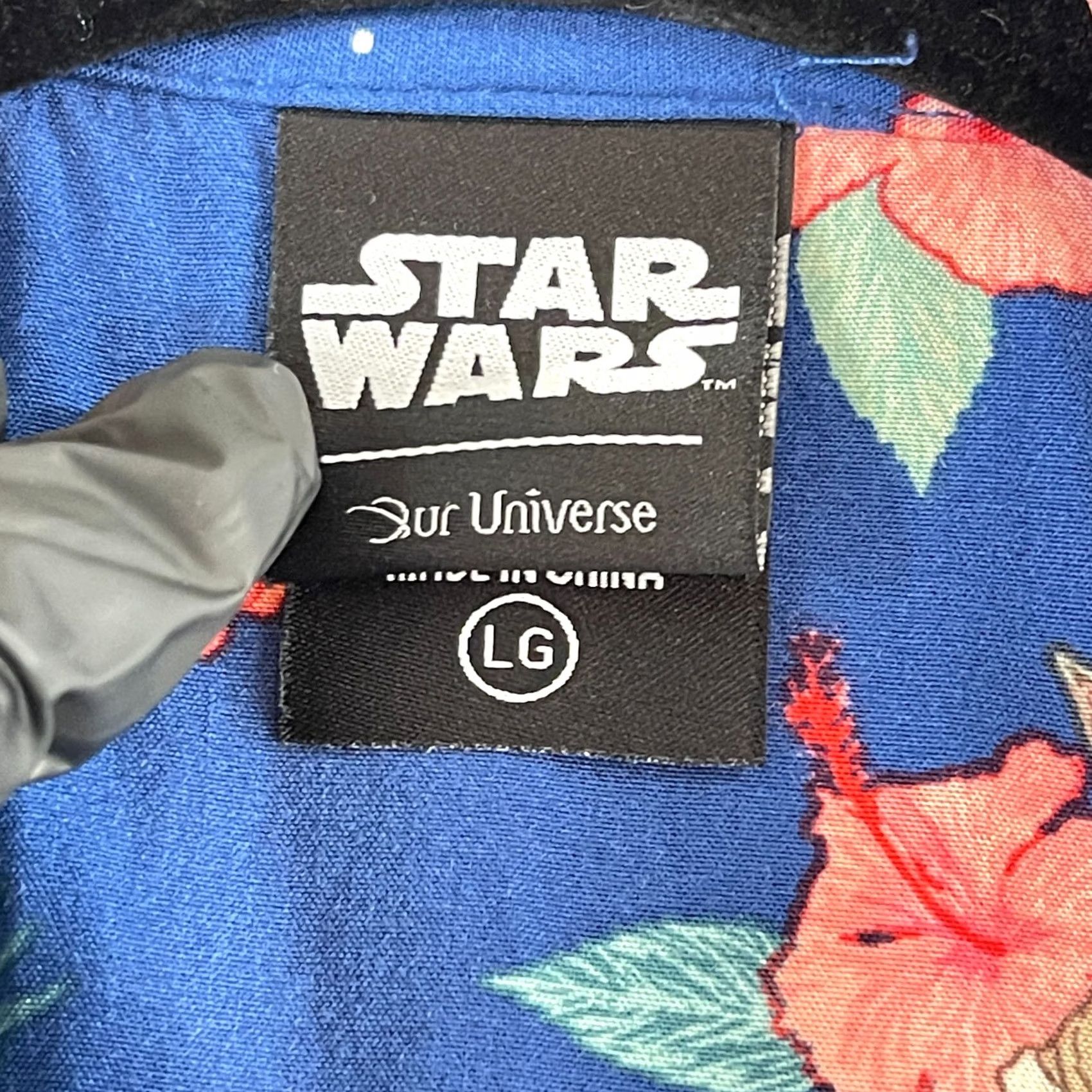 Star Wars Star Wars x Our Universe Button-Up Shirt Mens Large Blue Grogu Hawaiian Casual Size US L / EU 52-54 / 3 - 7 Thumbnail