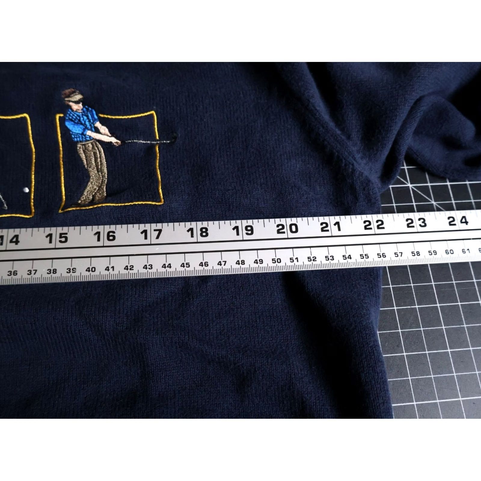 Vintage VINTAGE Cypress Links Sweater Mens Large Dark Blue Collared Embroidered 90s Preppy Golf Graphic Print Size US L / EU 52-54 / 3 - 4 Thumbnail