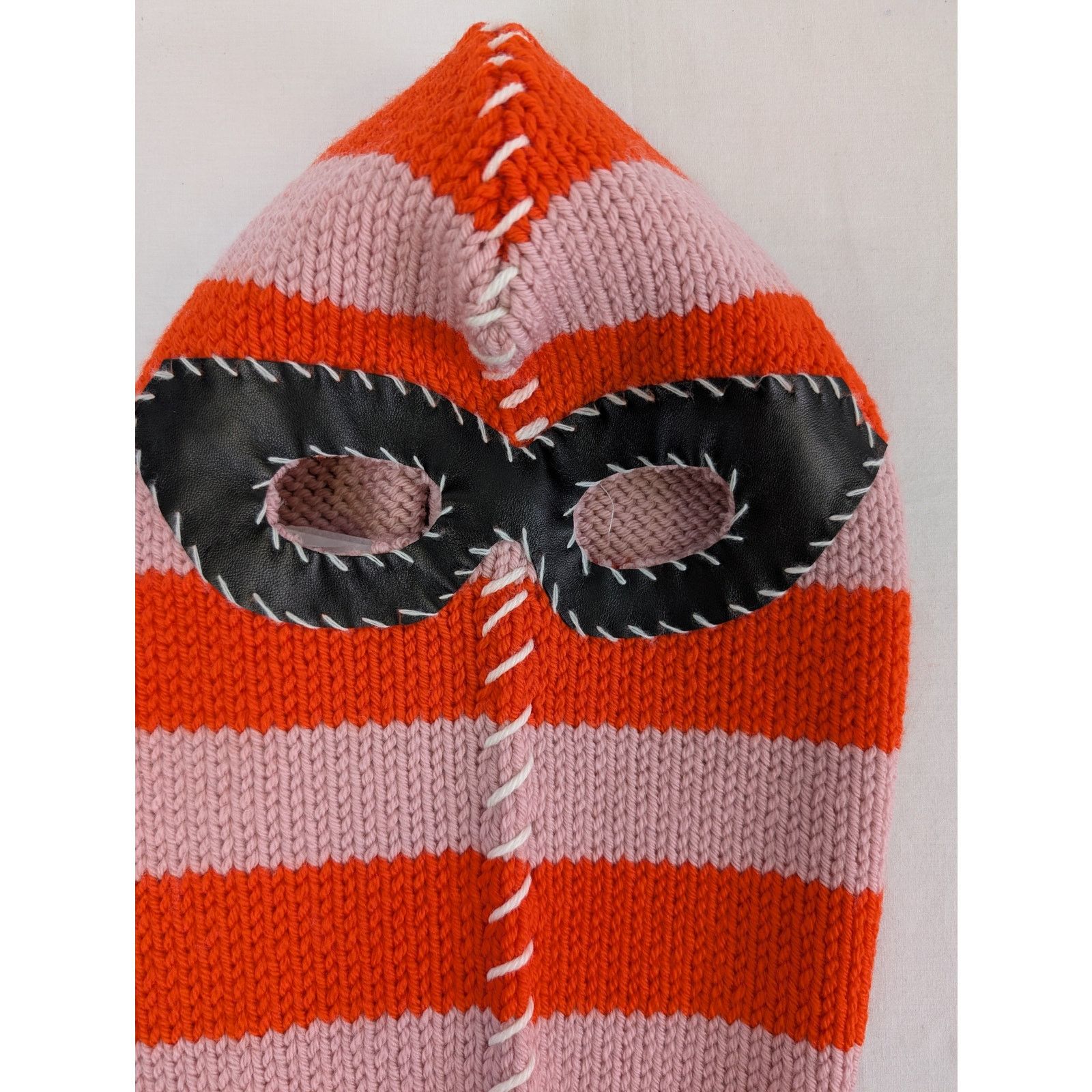 Marni o1rshd1 Size: M / Balaclava Scarf Cap / Hat in Red Stripe Size ONE SIZE - 8 Thumbnail