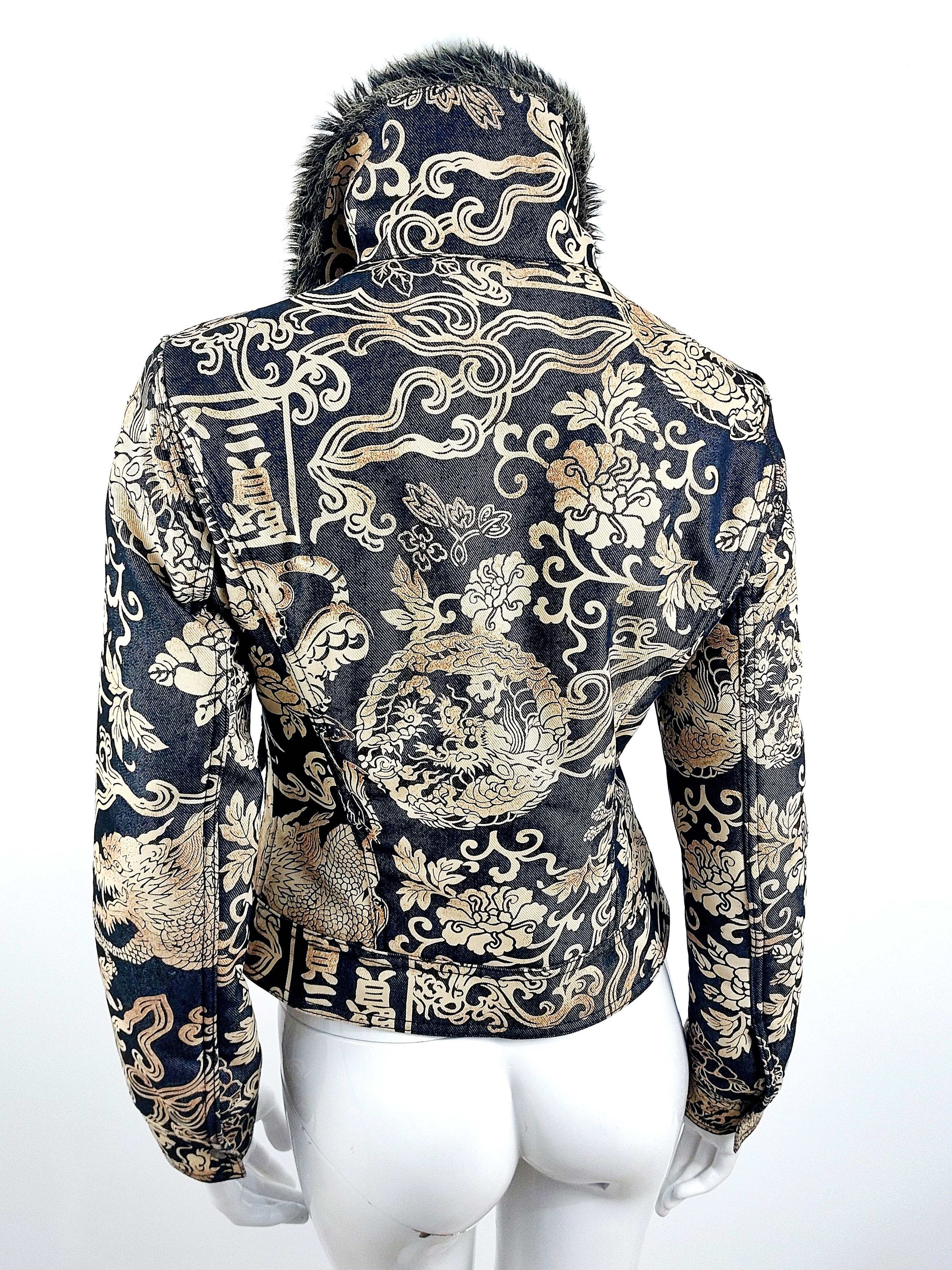 Kenzo Kenzo Jeans Japanese Asian Dragon Faux Fur Coat Jacket Size S / US 4 / IT 40 - 11 Thumbnail