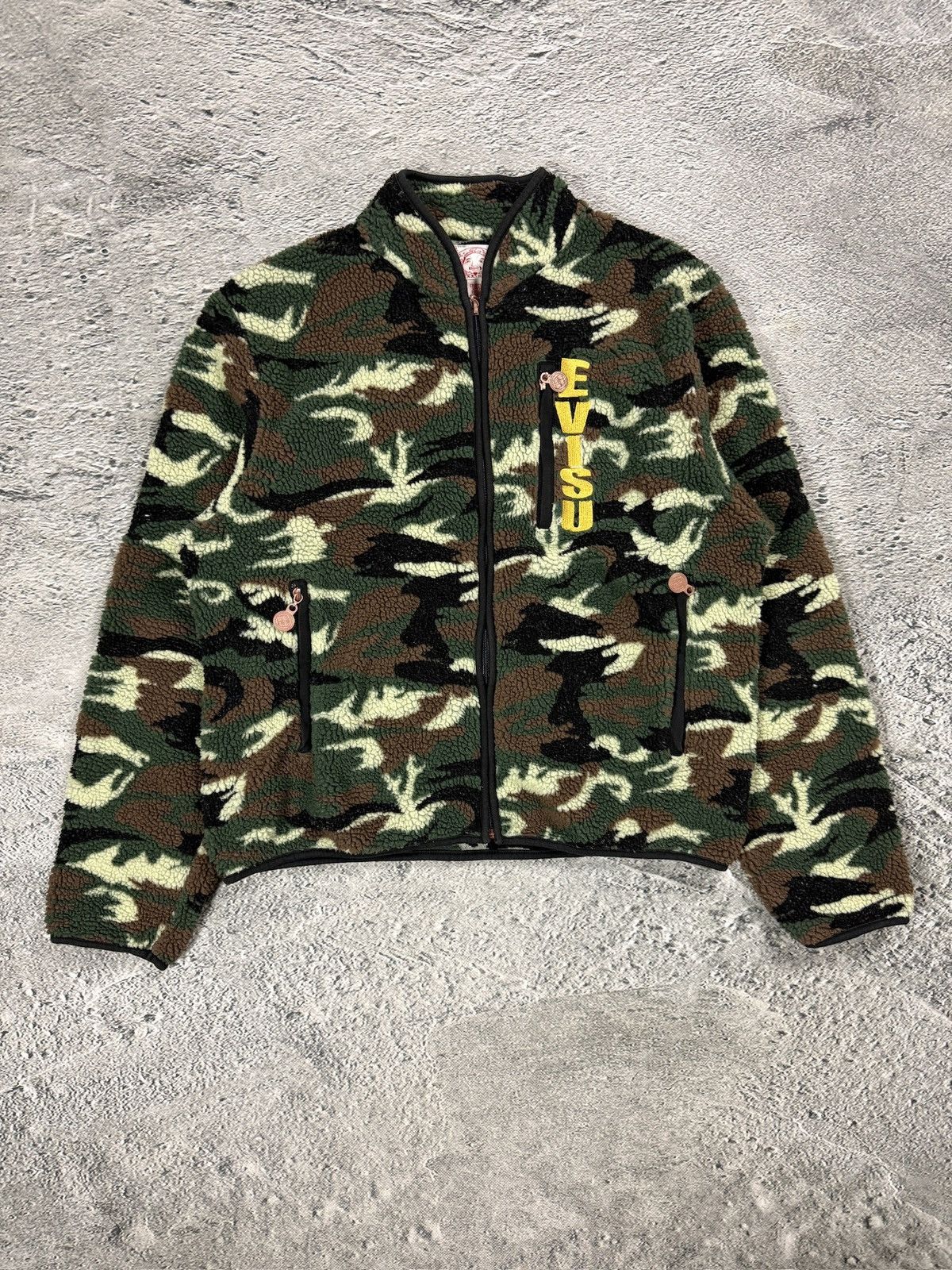 Evisu Evisu fleece sweatshirt camo green khaki cargo zip Size US M / EU 48-50 / 2 - 1 Thumbnail