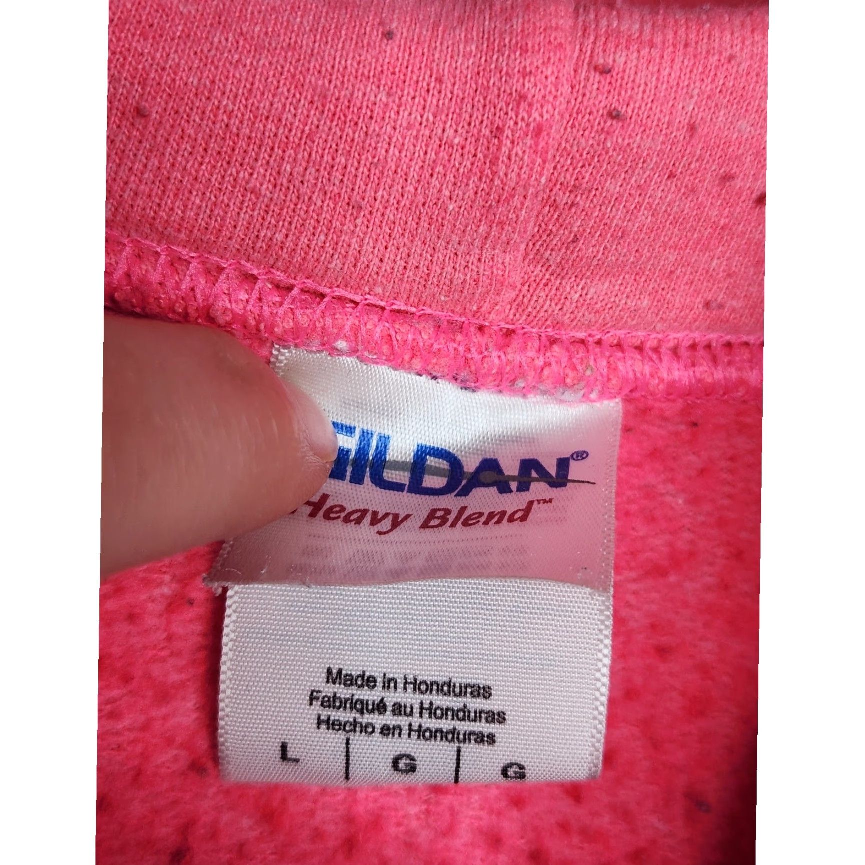 Gildan VINTAGE Wisconsin Bucky Badger UW Madison y2k Gildan Large Pink Hoodie Womens L Pullover Size L / US 10 / IT 46 - 3 Thumbnail
