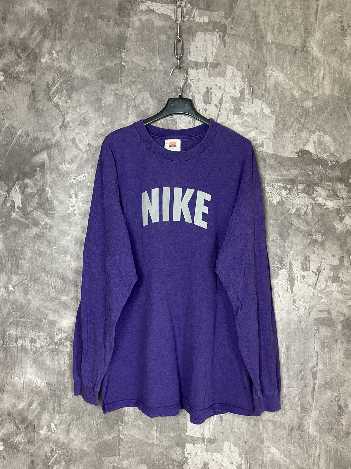 Nike × Vintage Vintage Y2K Nike big logo sweatshirt long sleeve Size US L / EU 52-54 / 3 - 1 Thumbnail