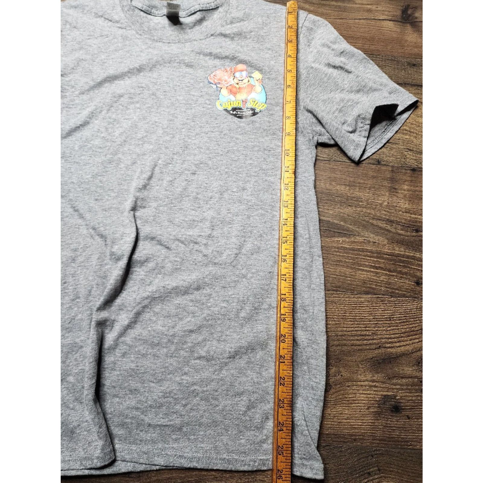 Gildan Gildan Double Sided Cajun T Shirt Gray Mens M Short Sleeve Crew Neck Size US M / EU 48-50 / 2 - 3 Thumbnail