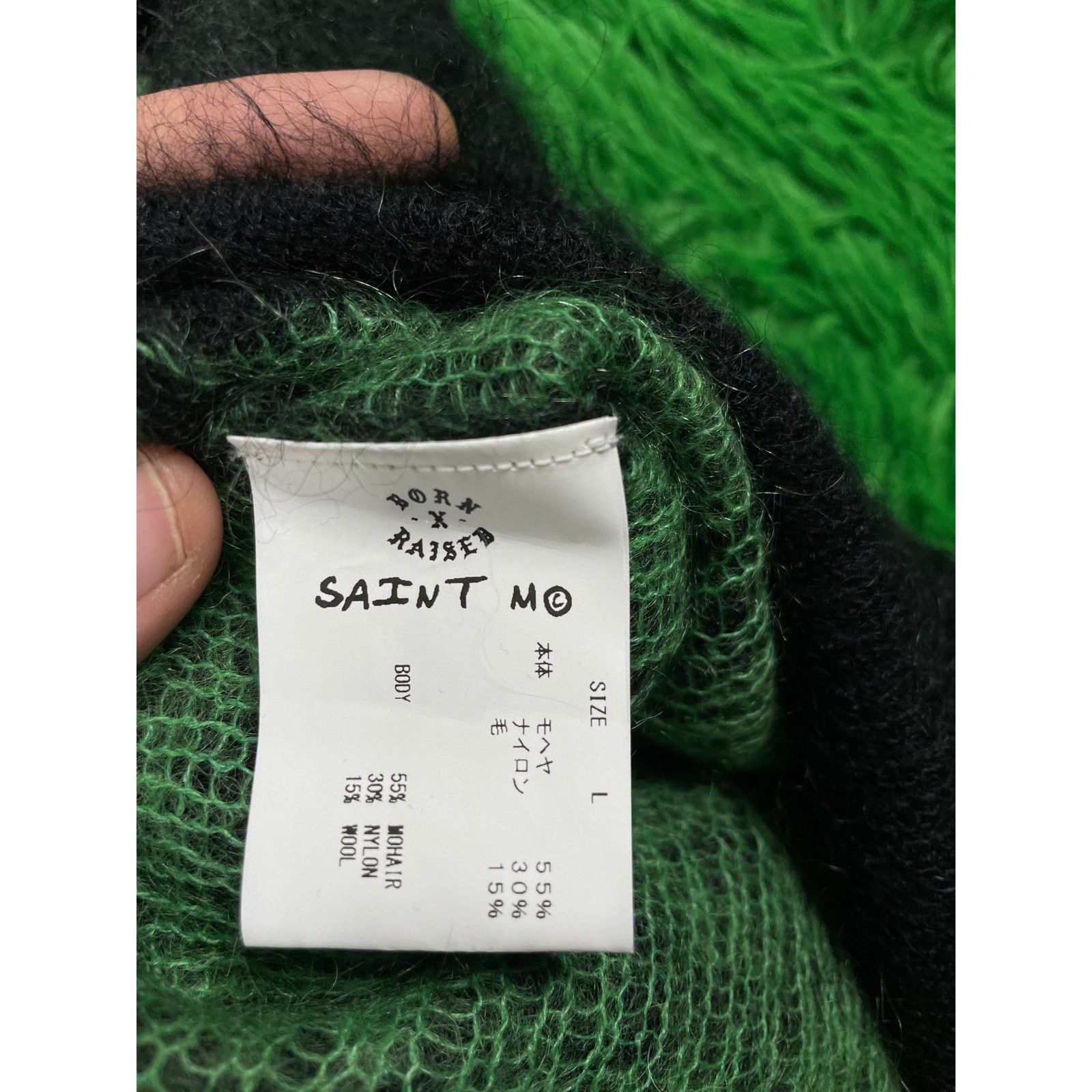 Saint Michael Saint Michael Crewneck Black Green Mohair Large NEW Size US L / EU 52-54 / 3 - 3 Thumbnail