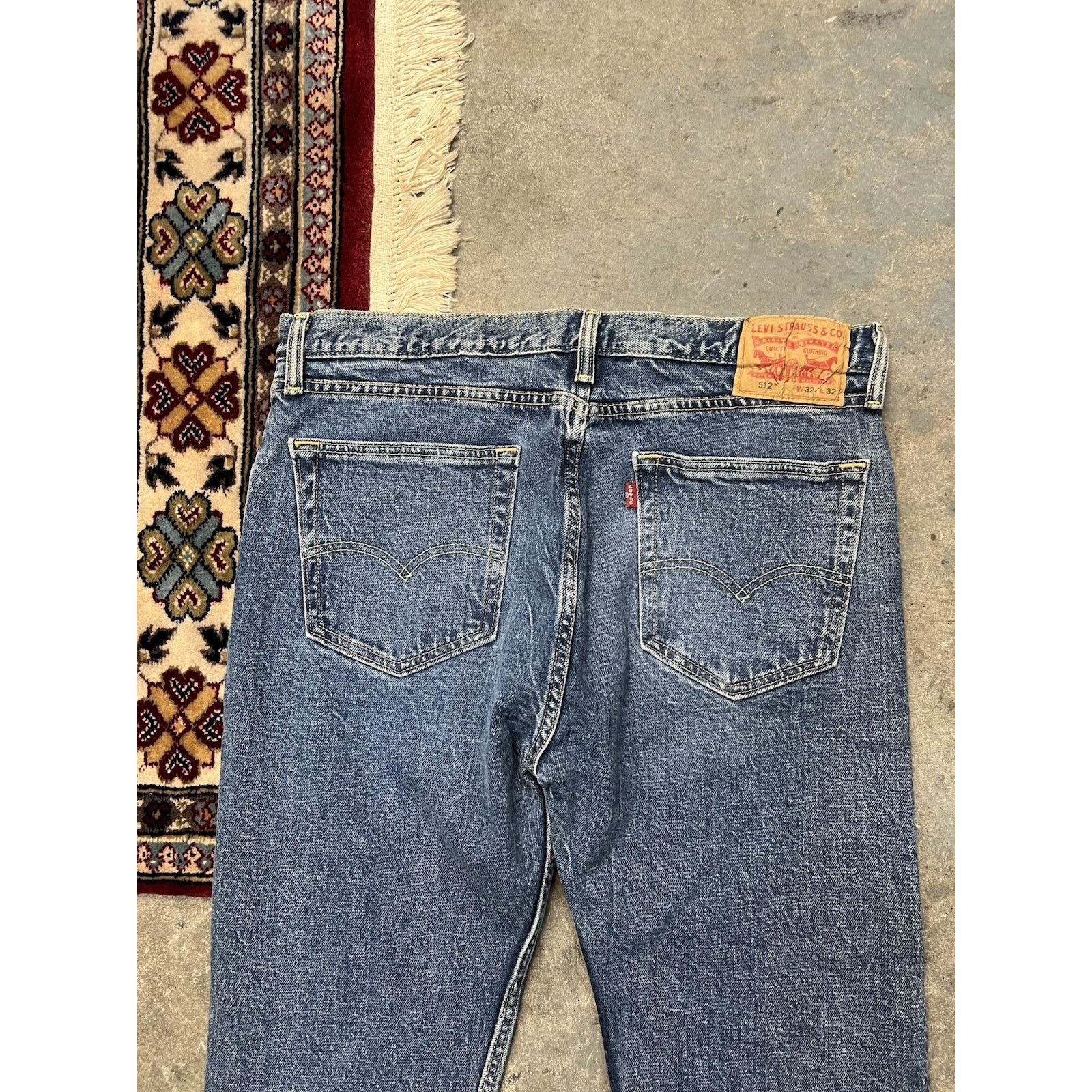 Levi's Levi's 512 Slim Tapered Blue Jeans Medium Wash 33x32 SAMPLE Size US 33 - 6 Thumbnail