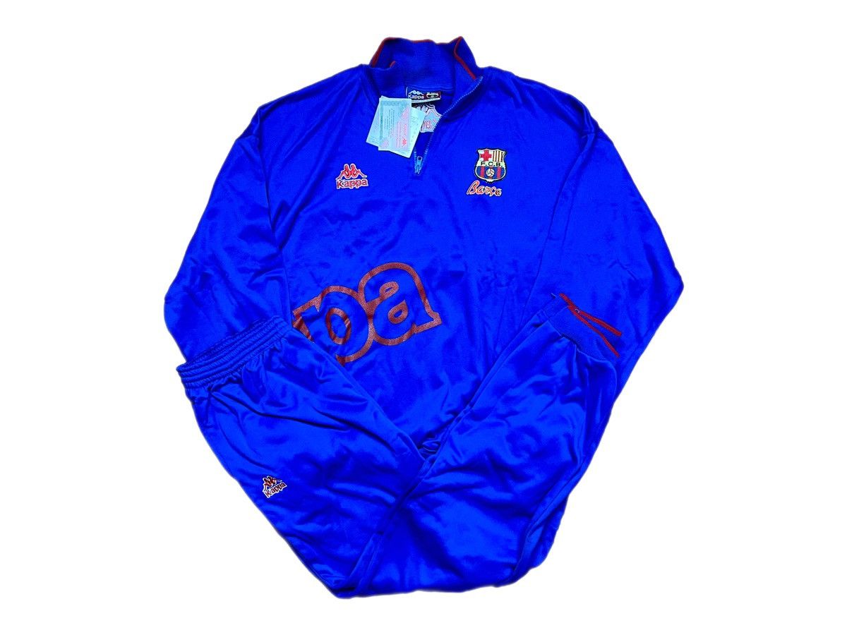 image of F C Barcelona x Kappa Vintage Fc Barcelona 1995-96 Kappa Tracksuit in Blue/Red, Men's (Size 2XL)