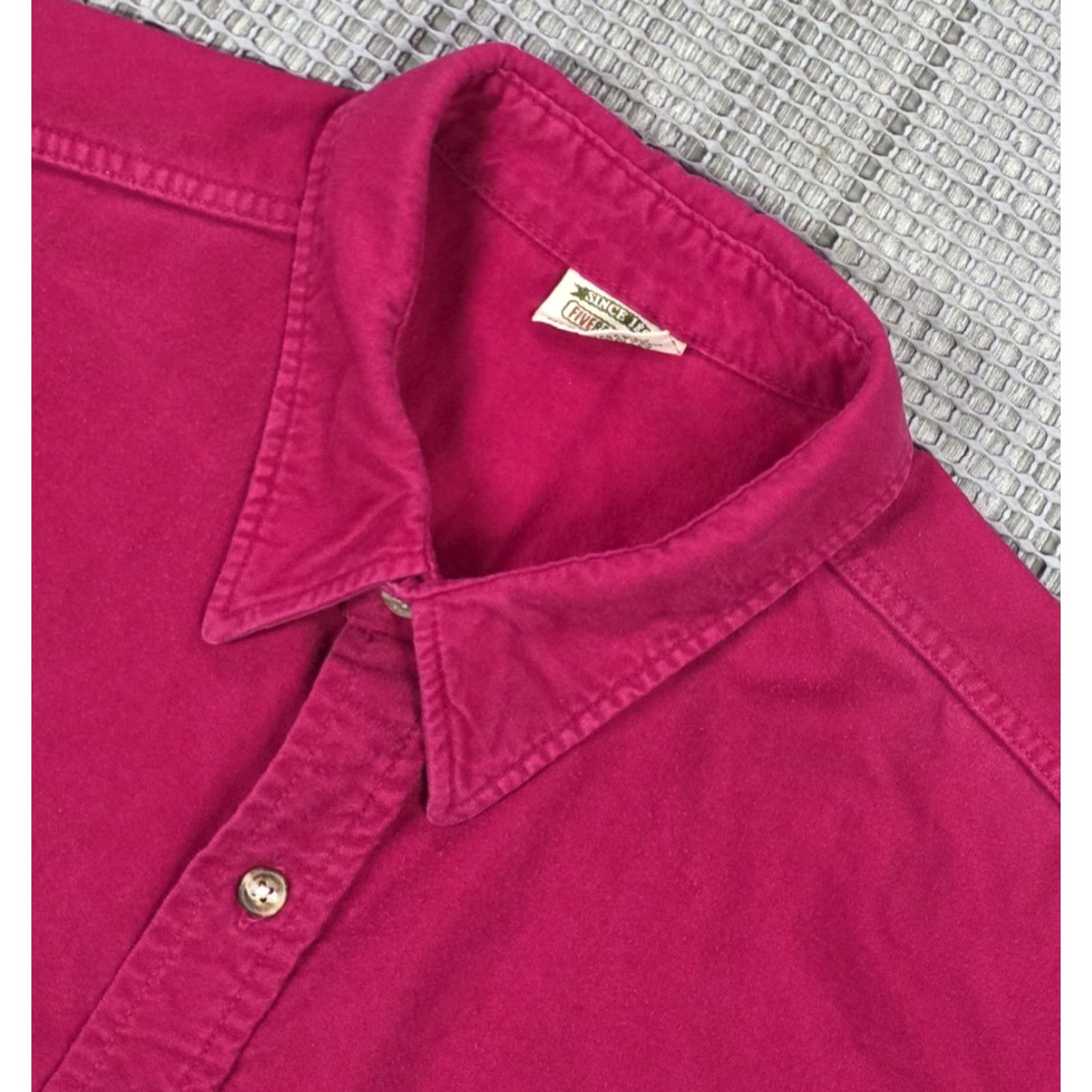 Vintage VINTAGE Five Brothers Shirt Heavyweight Flannel Red Button-Up Mens 3XL Workwear 80s Casual Rugged Plaid Heavyweight Cotton Chamois Outdoors Vntg Size US XXL / EU 58 / 5 - 5 Thumbnail