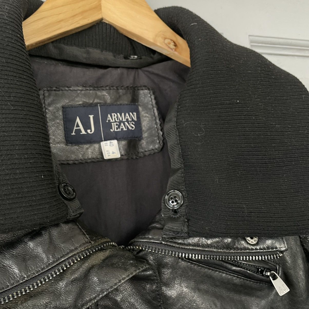 Armani × Vintage Vintage Armani Jeans 00’s Avantgarde Leather Jacket Size S / US 4 / IT 40 - 8 Thumbnail
