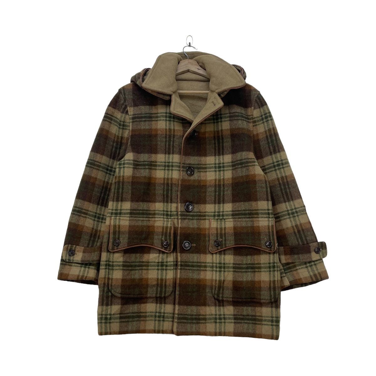 Japanese Brand × Vintage Japanese Brand Vansport Warm Tartan Hooded Jacket Size US M / EU 48-50 / 2 - 1 Thumbnail